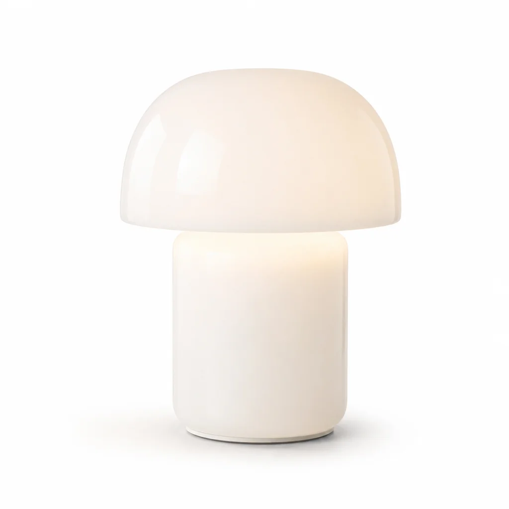 Glass Dome Desk Lamp in a styled room