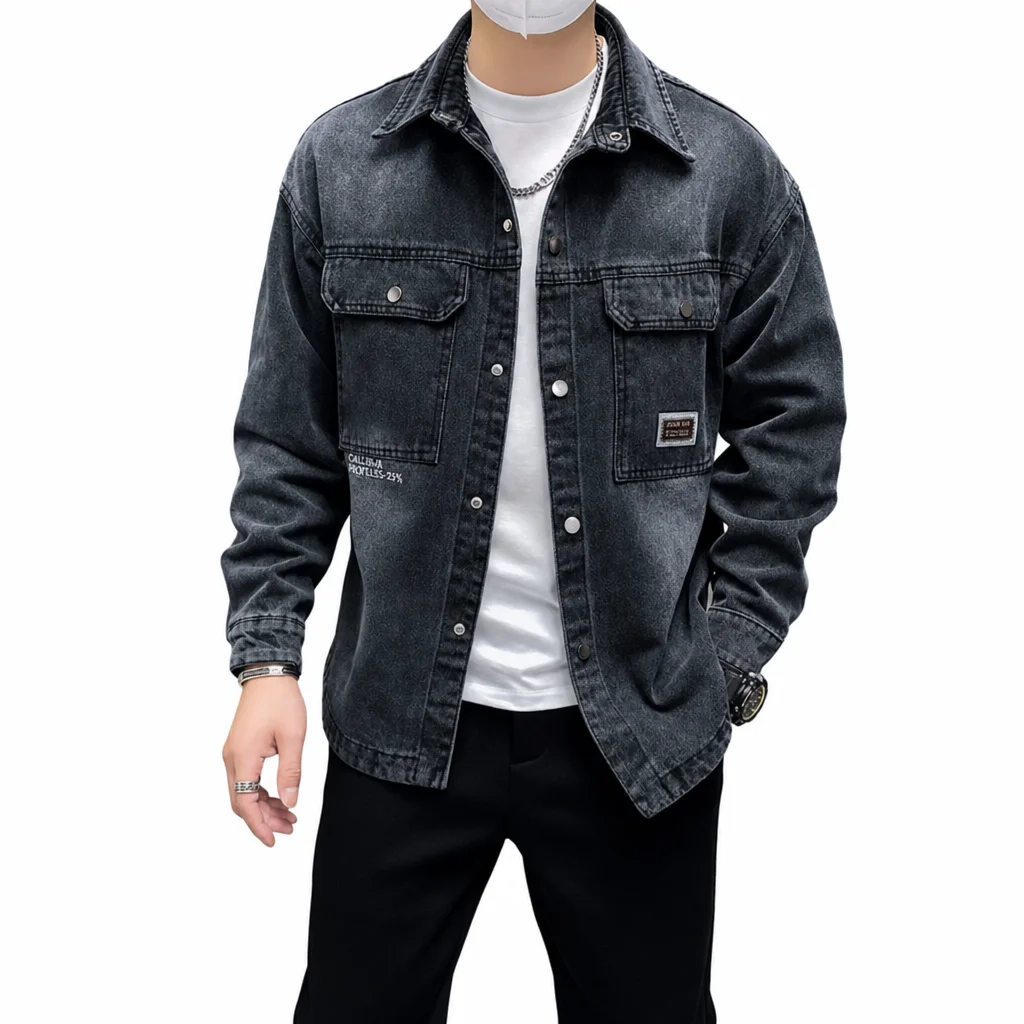 Washed Denim Shirt Jacket
