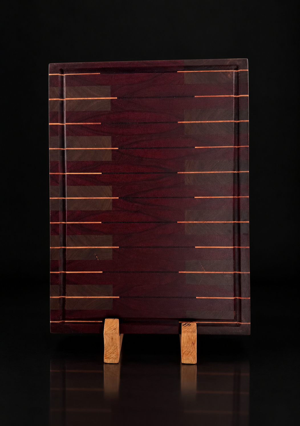 After Dark end-grain cutting board by Whiskey Oaks Handmade