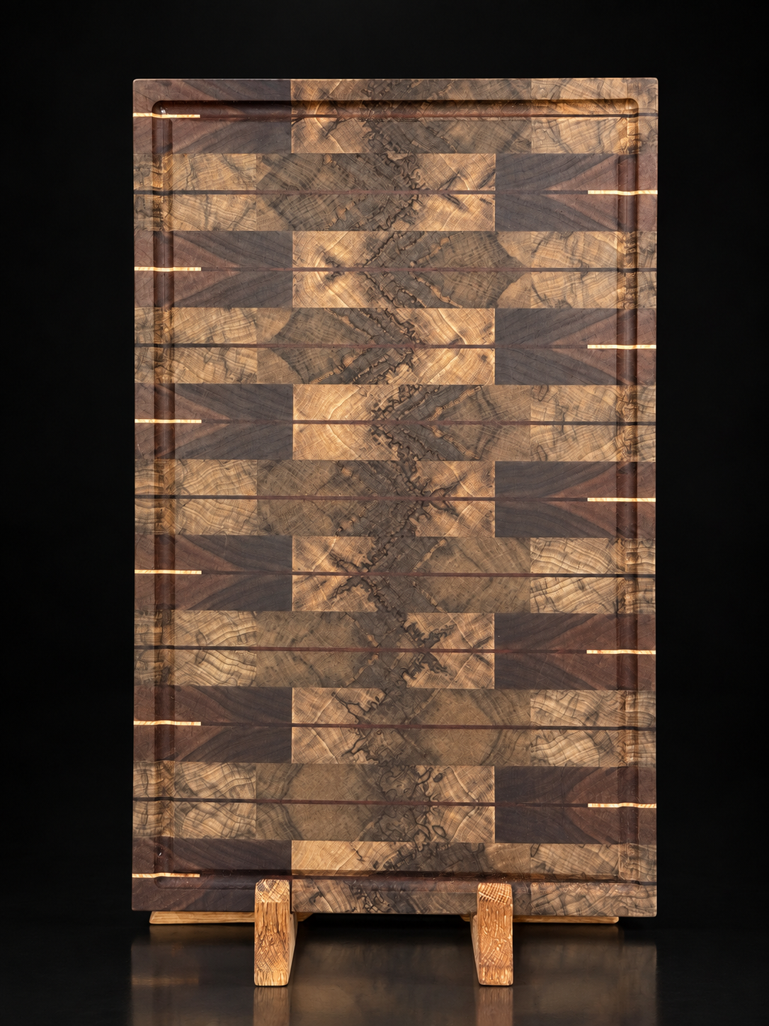 Wild Vein end-grain board, natural hardwood color