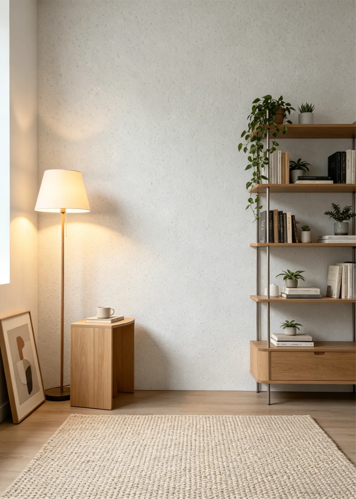 Travertine wall detail in an elegant interior