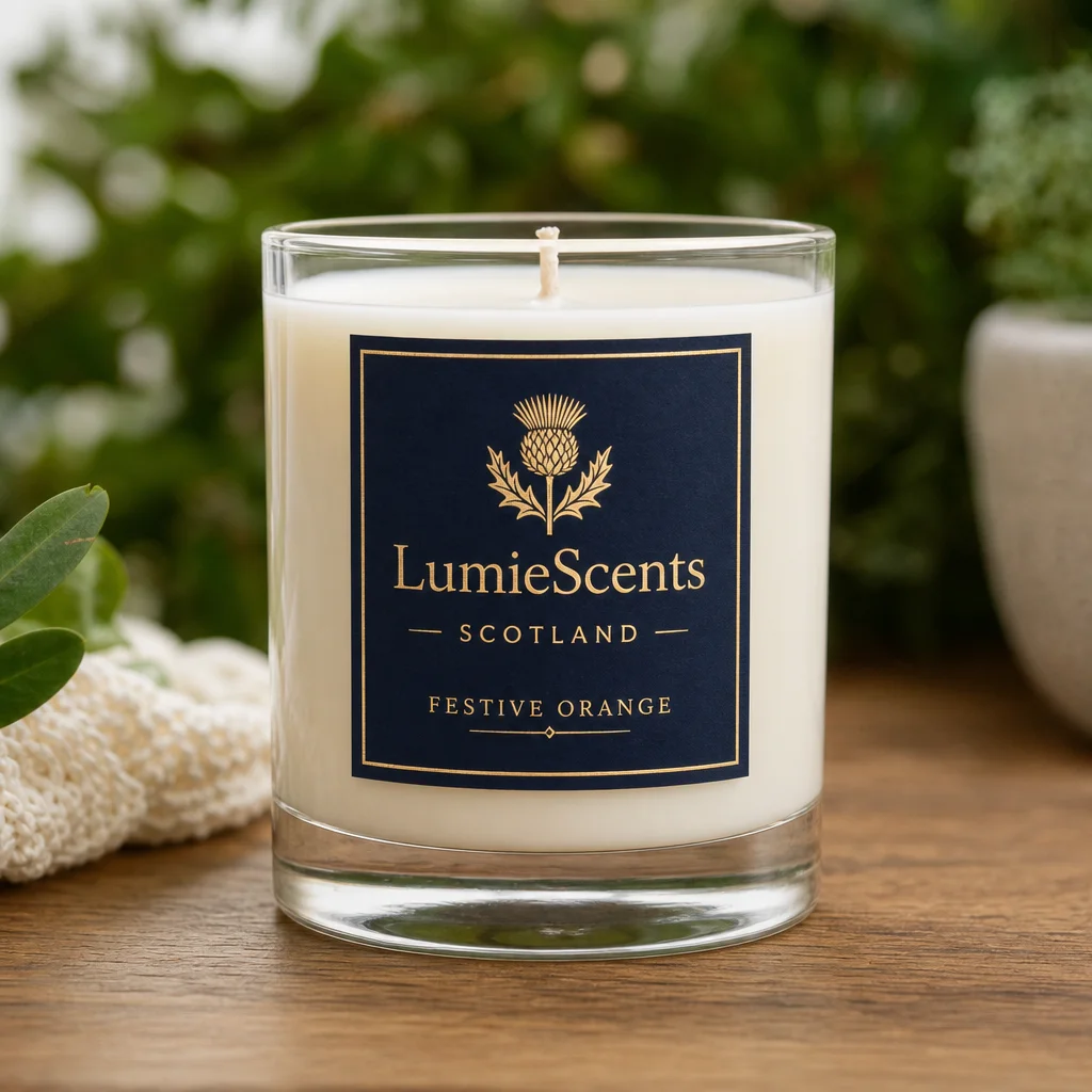 Festive Orange — Scottish soy candle by Carnation House, Hamilton