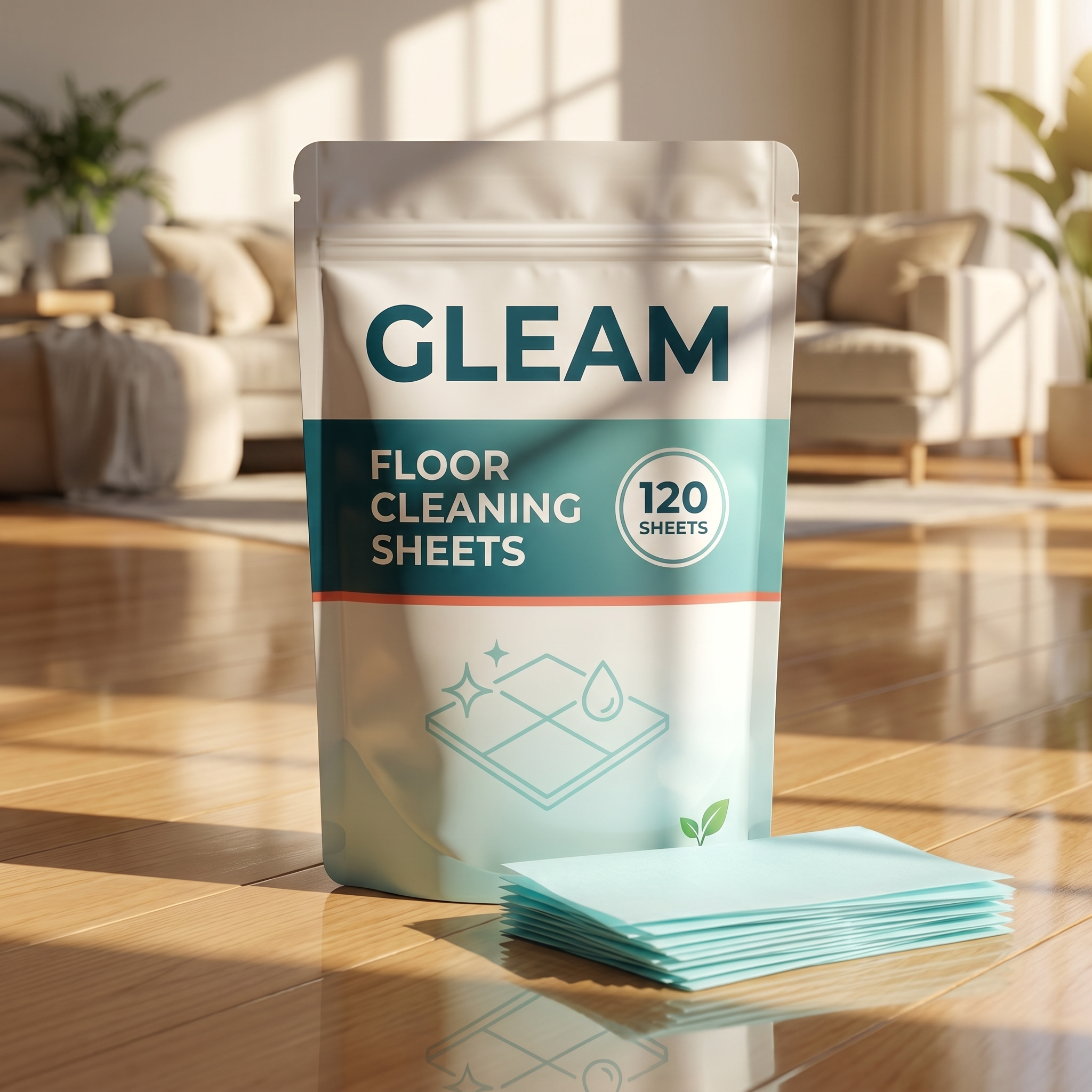 GLEAM Floor Cleaning Sheets — Streak-Free, Plastic-Free Mopping 2
