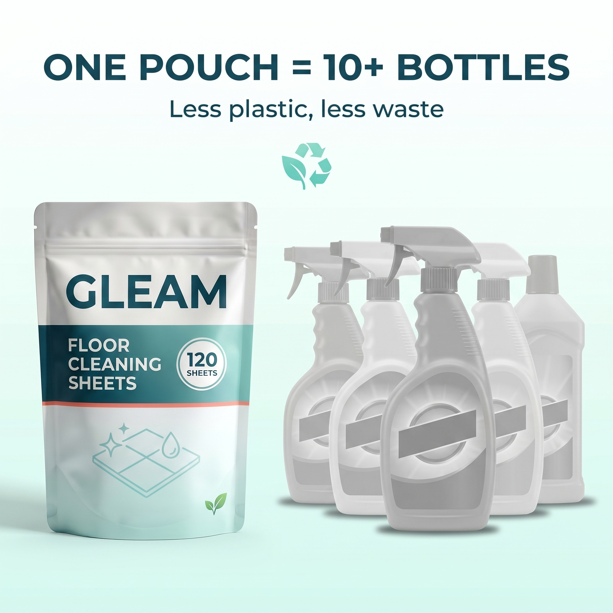 GLEAM Floor Cleaning Sheets — Streak-Free, Plastic-Free Mopping 5