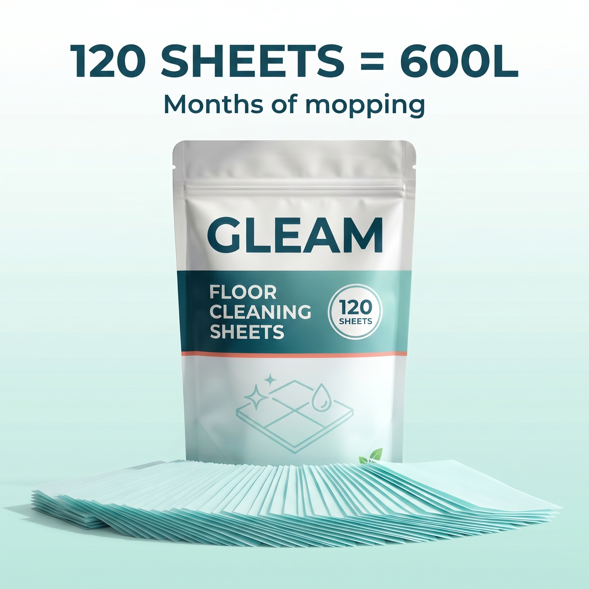 GLEAM Floor Cleaning Sheets — Streak-Free, Plastic-Free Mopping 7