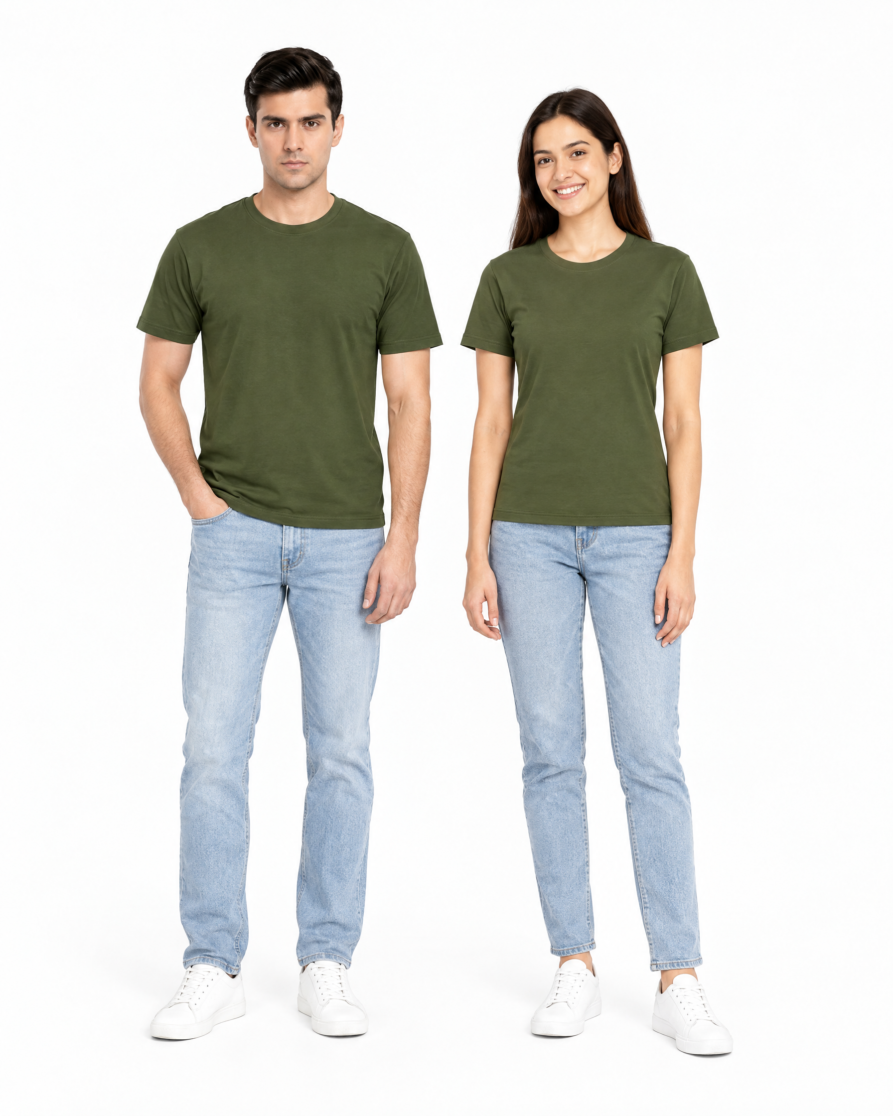 Olive Green Ecovibe unisex model fit