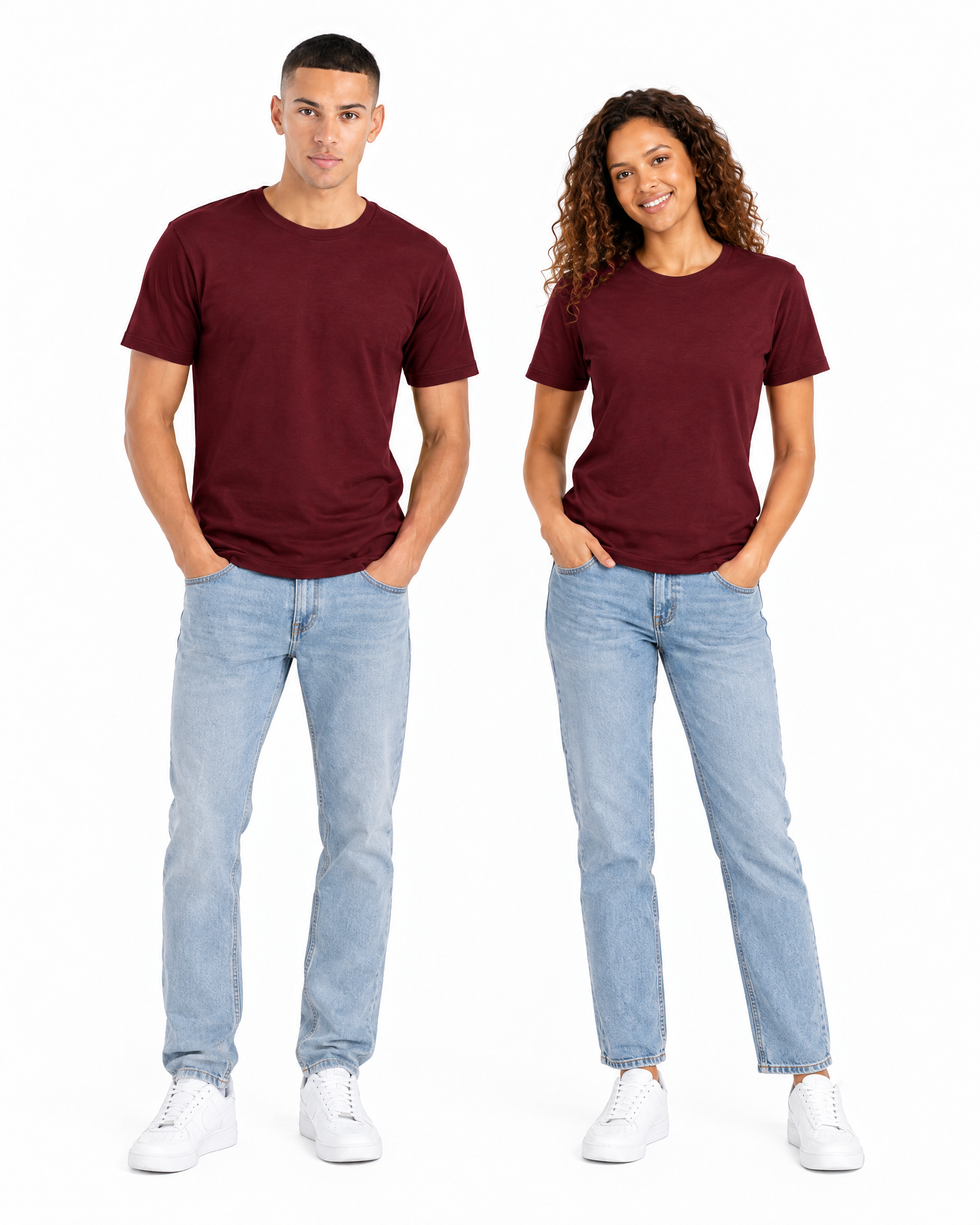 Maroon Ecovibe unisex model fit