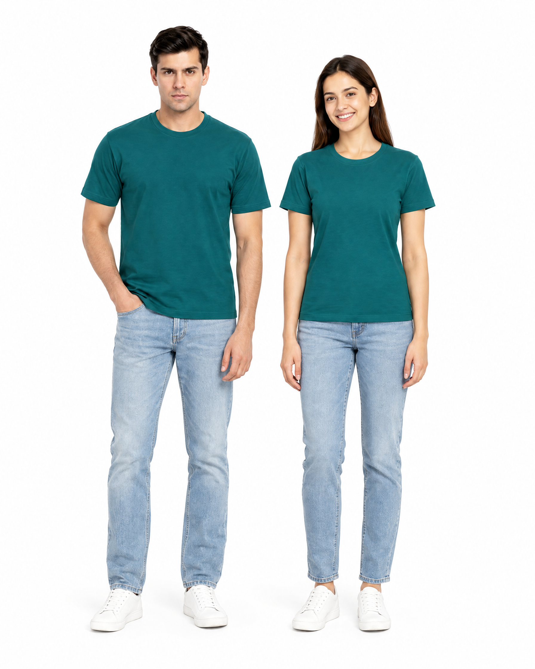 Teal Ecovibe unisex model fit