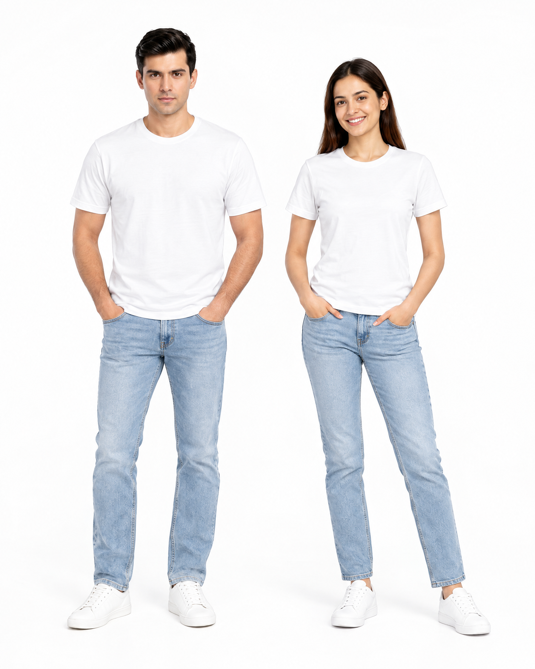 White Ecovibe unisex model fit