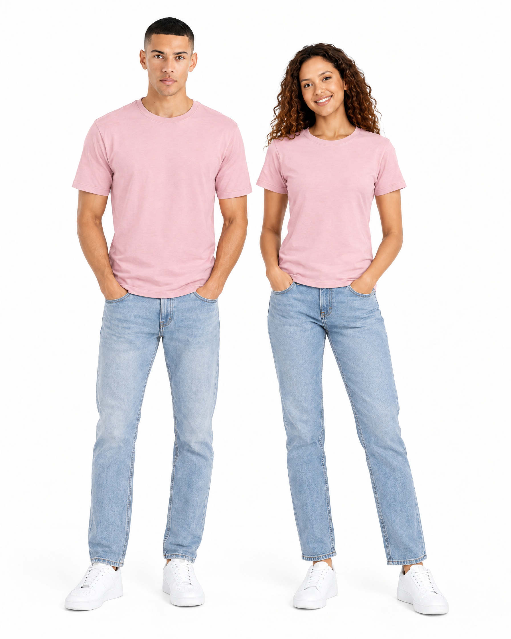 Soft Pink Ecovibe unisex model fit