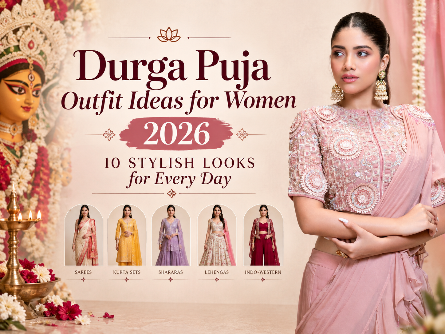 Durga Puja Outfit Ideas for Women 2026: 10 Stylish Looks for Every Day