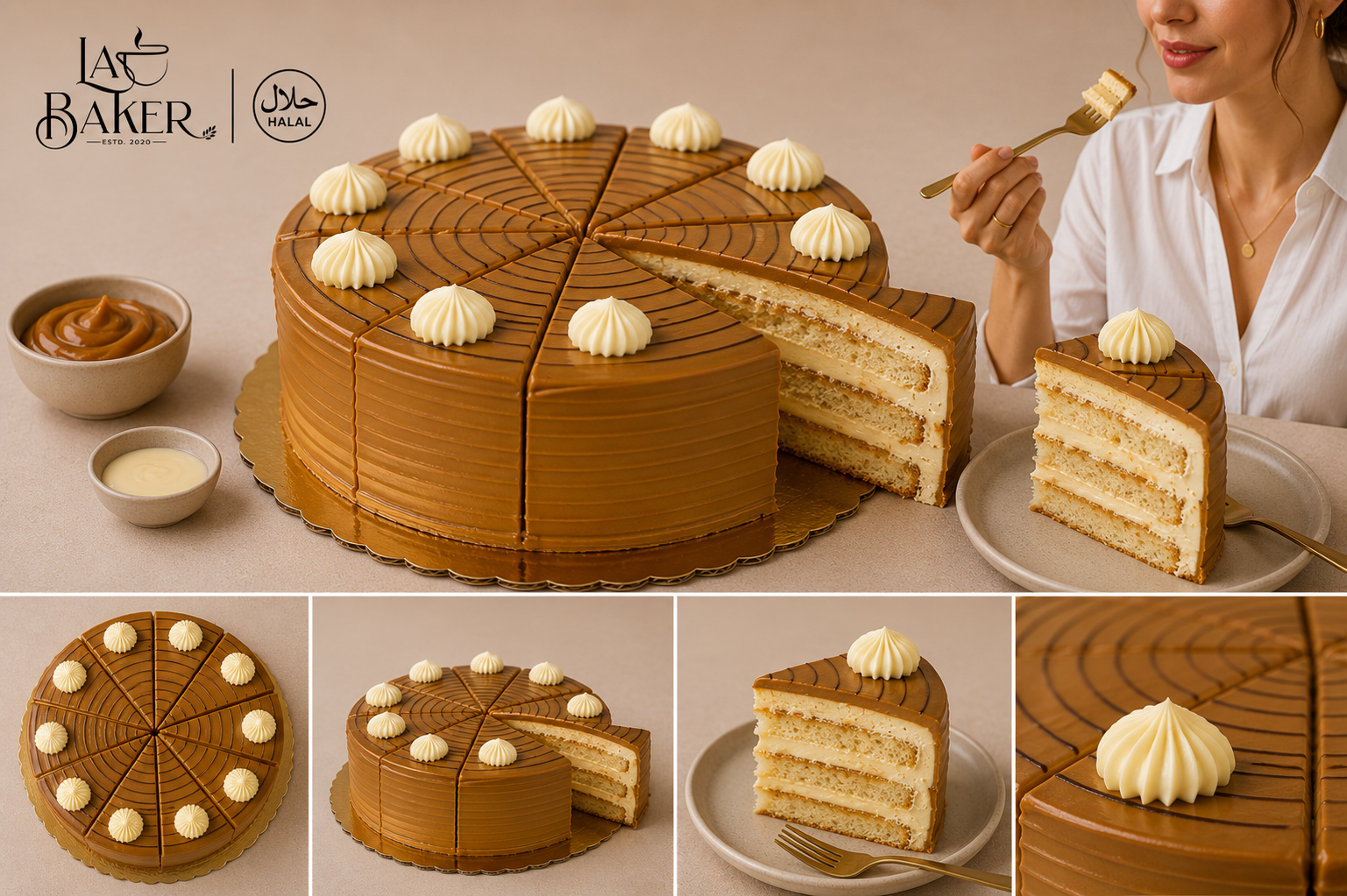 Dulce de leche cake (10 sliced)
