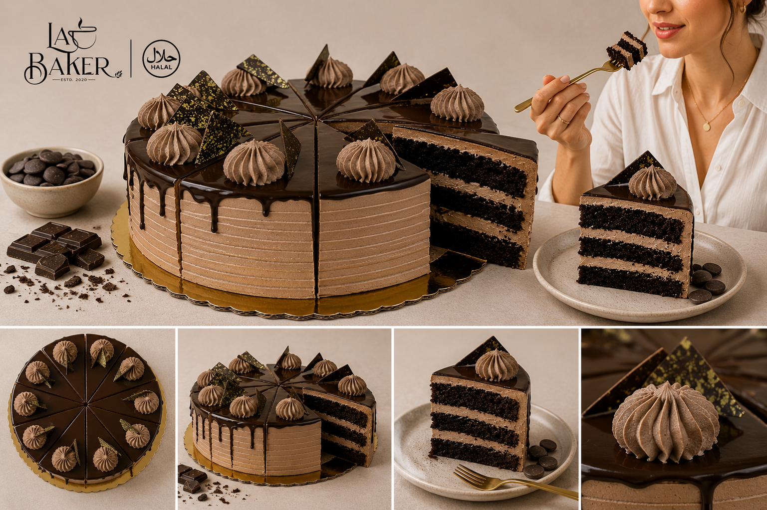 Chocolate Mousse cake (10 sliced)