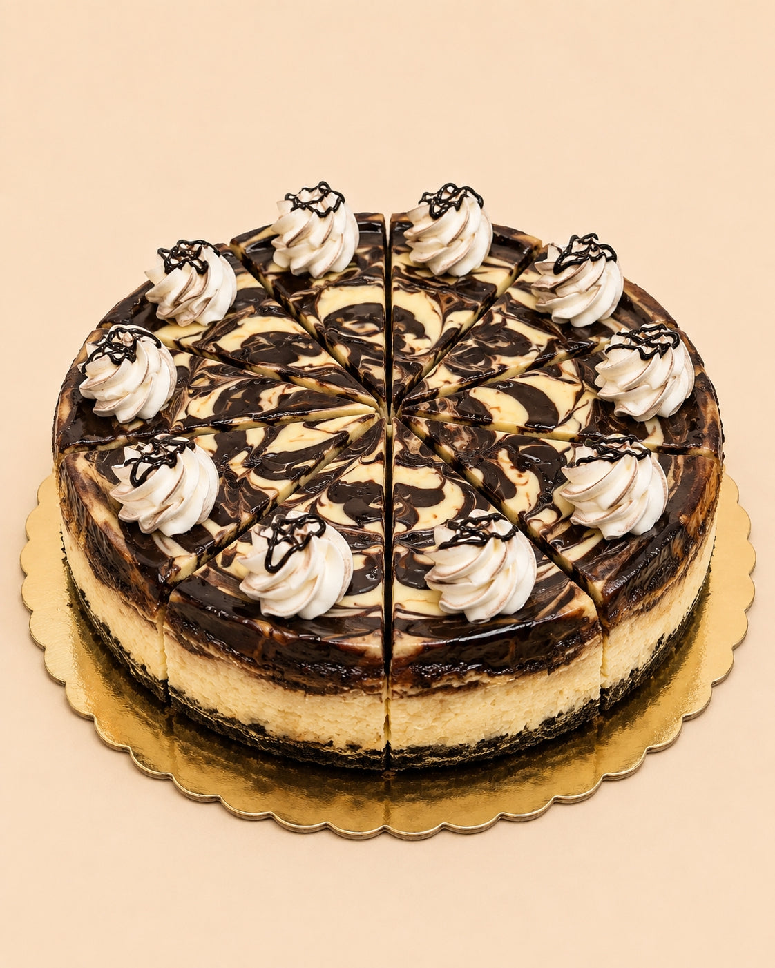 Chocolate Marble Cheesecake (10 sliced)