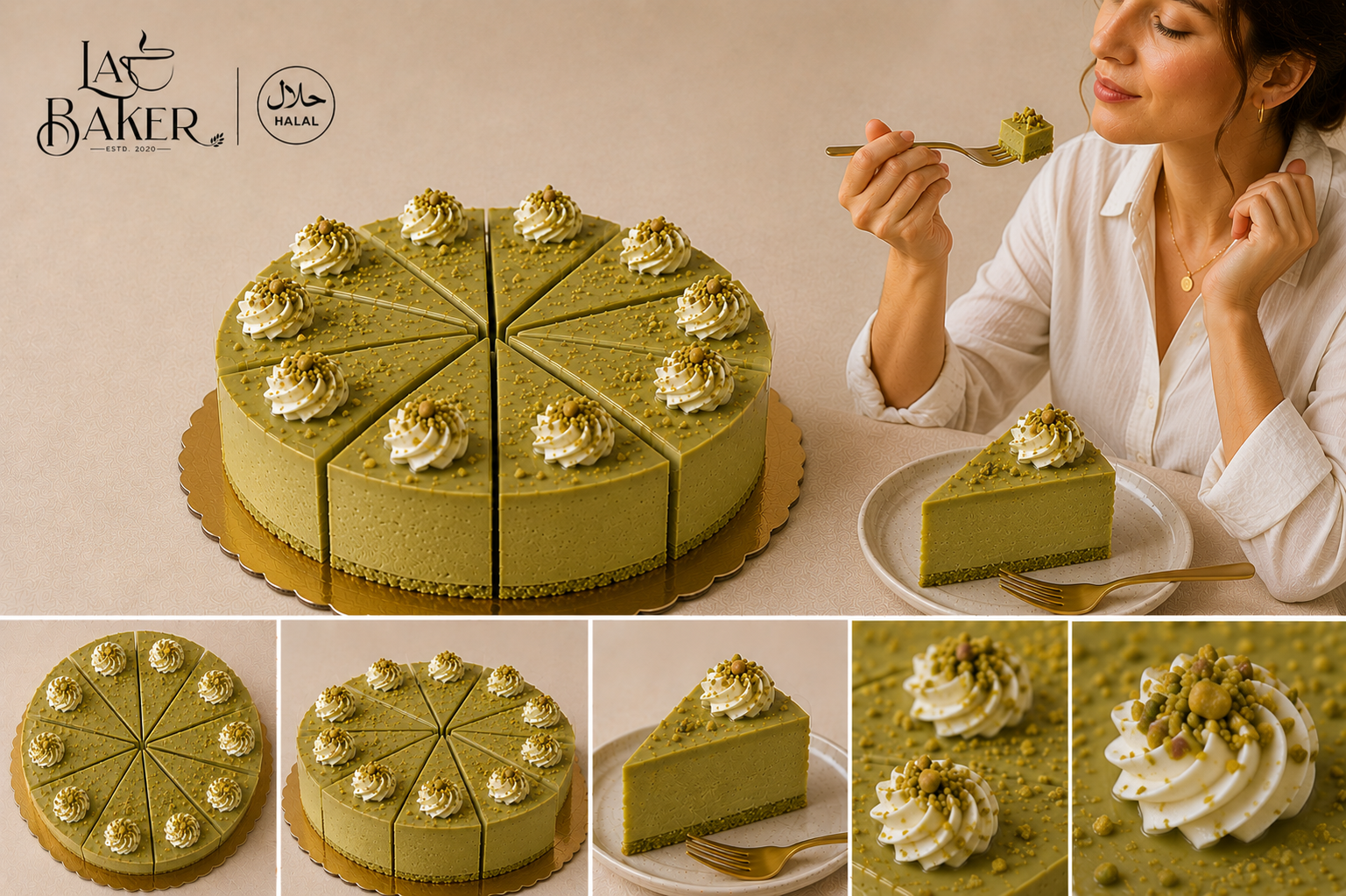 Pistachio Cheesecake (10 sliced)