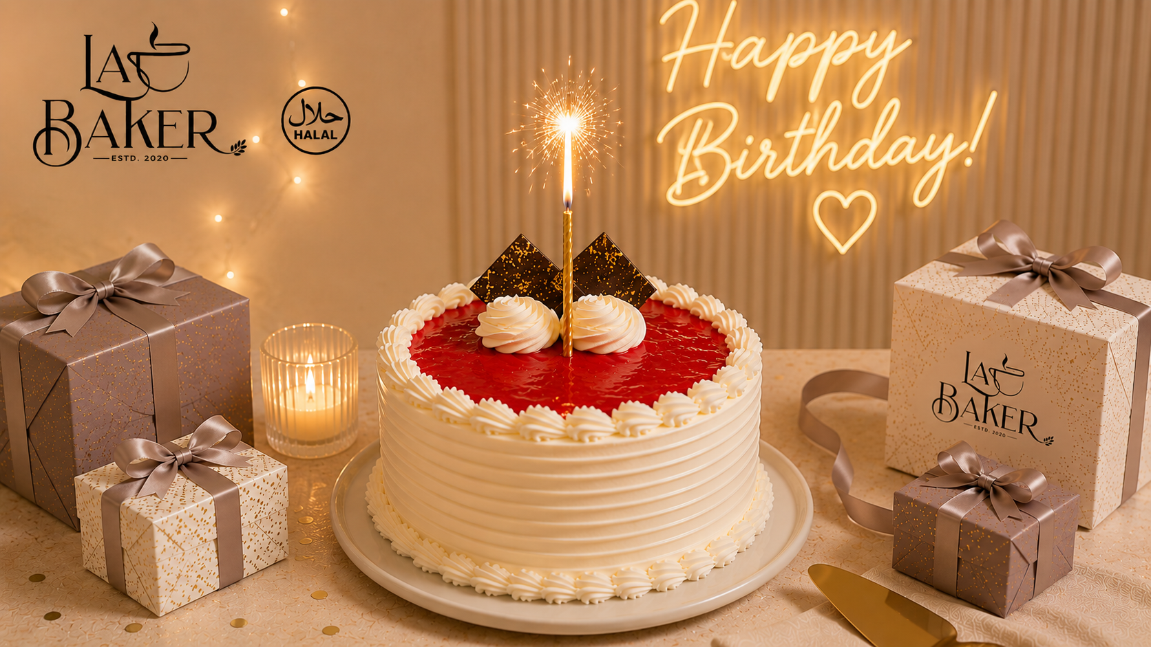 Vanilla Strawberry cake 6"