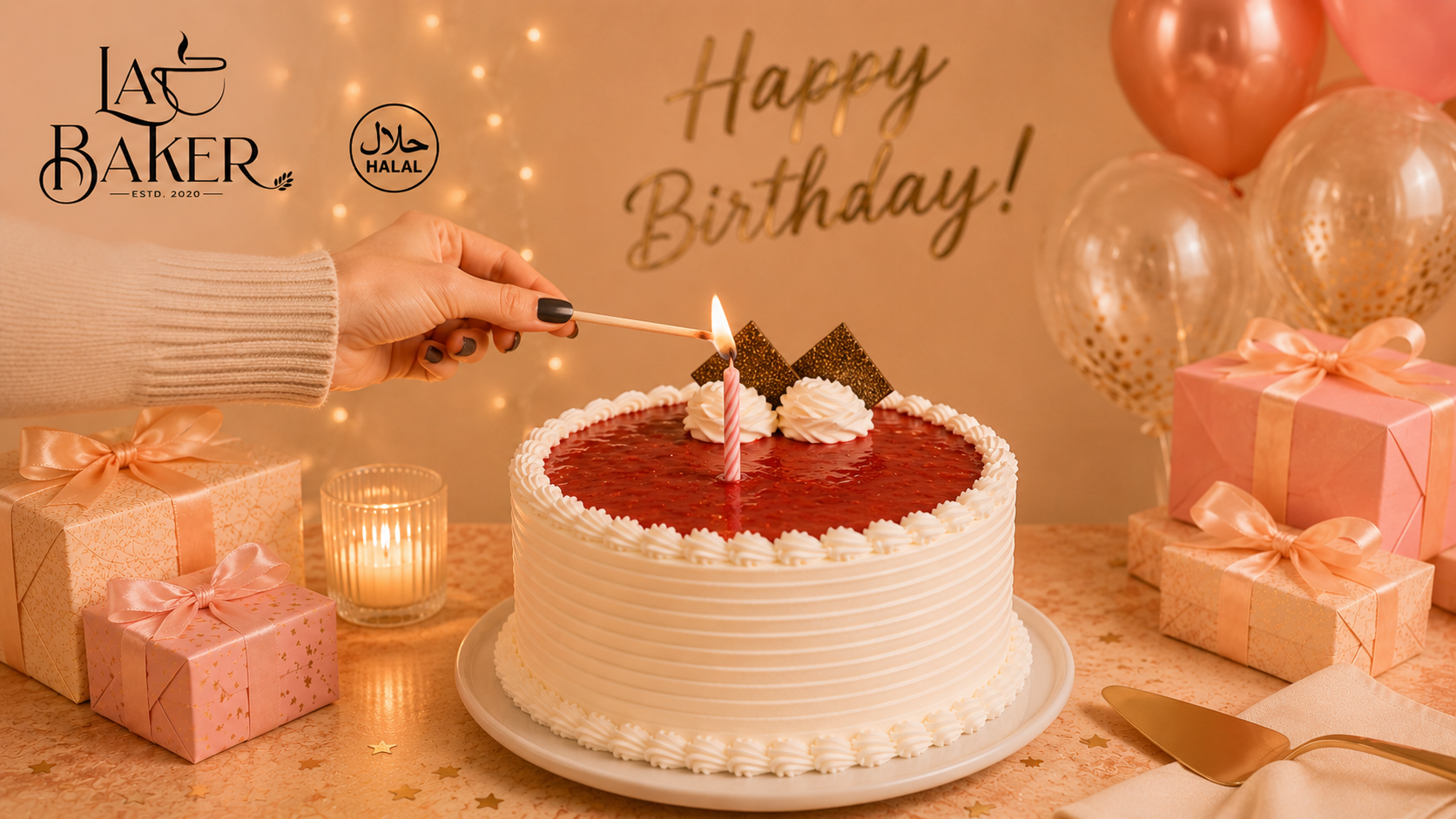 Vanilla Strawberry cake 8"
