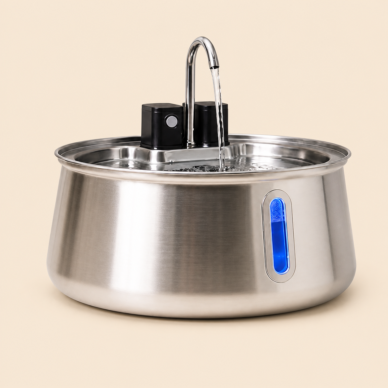 The Doggy Fountain wireless stainless steel fountain