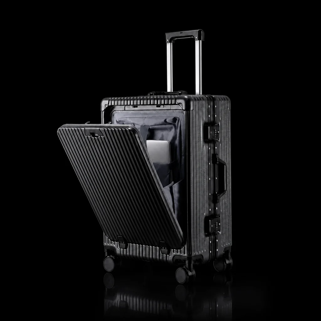 The case emerging from darkness under a single light
