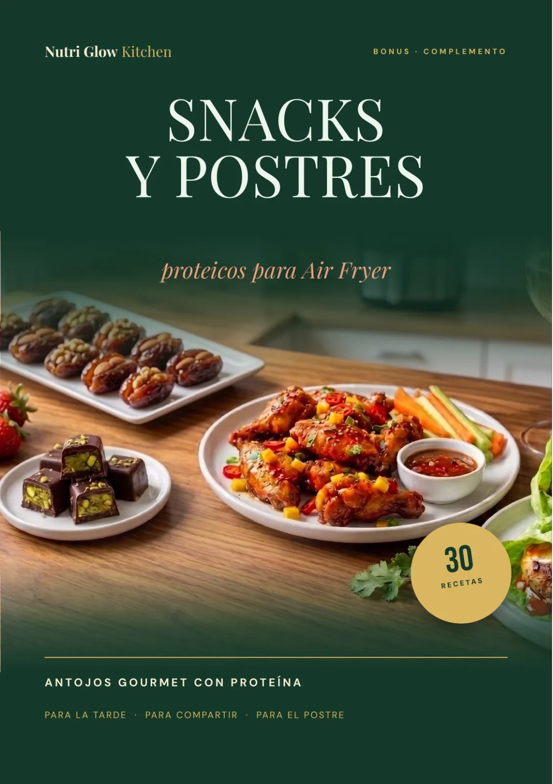 Portada del mini ebook Snacks y Postres Proteicos