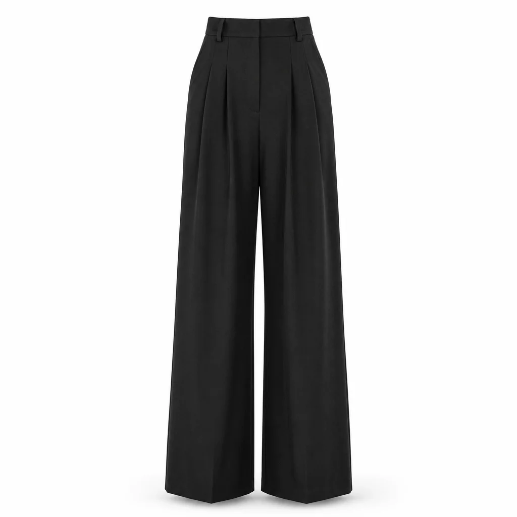 High-Waist Wide-Leg Trousers