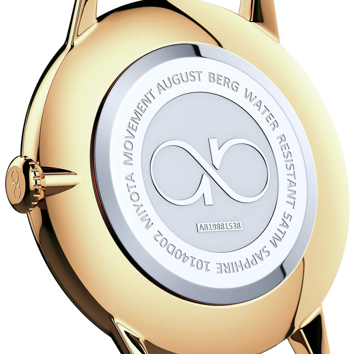 Serenity Orchid | Rose Gold White Perlon Watch | August Berg