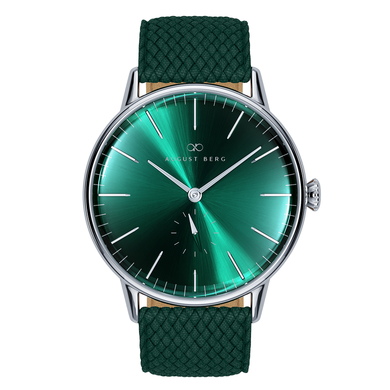 Serenity Greenhill | Silver Dark Green Watch | August Berg