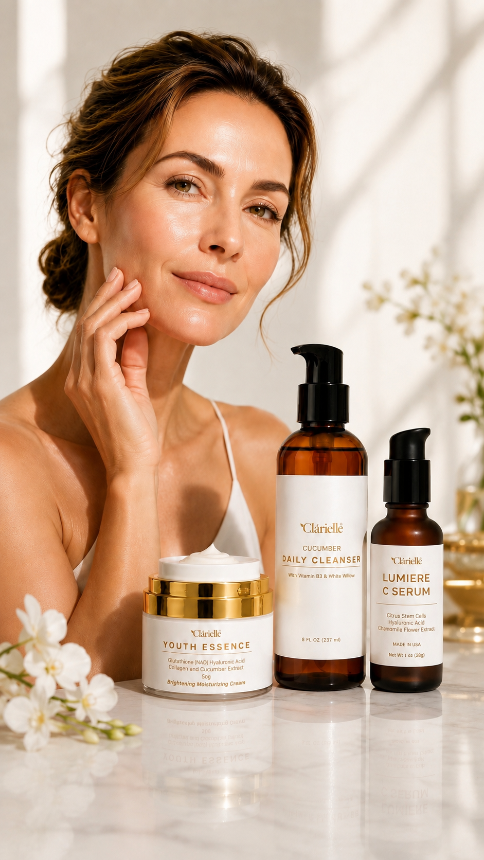Clárielle Skincare lifestyle