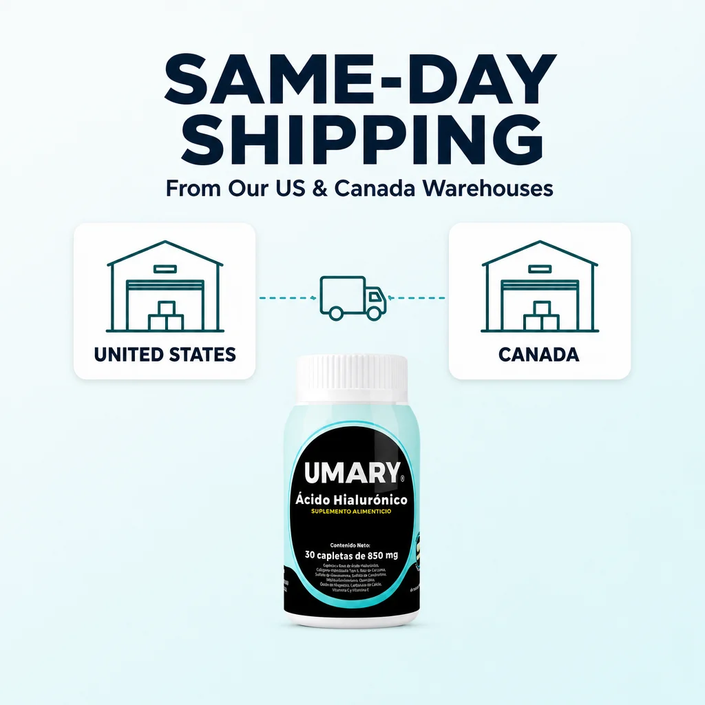 Hyaluronic Acid bottle with same-day shipping from our US and Canada warehouses