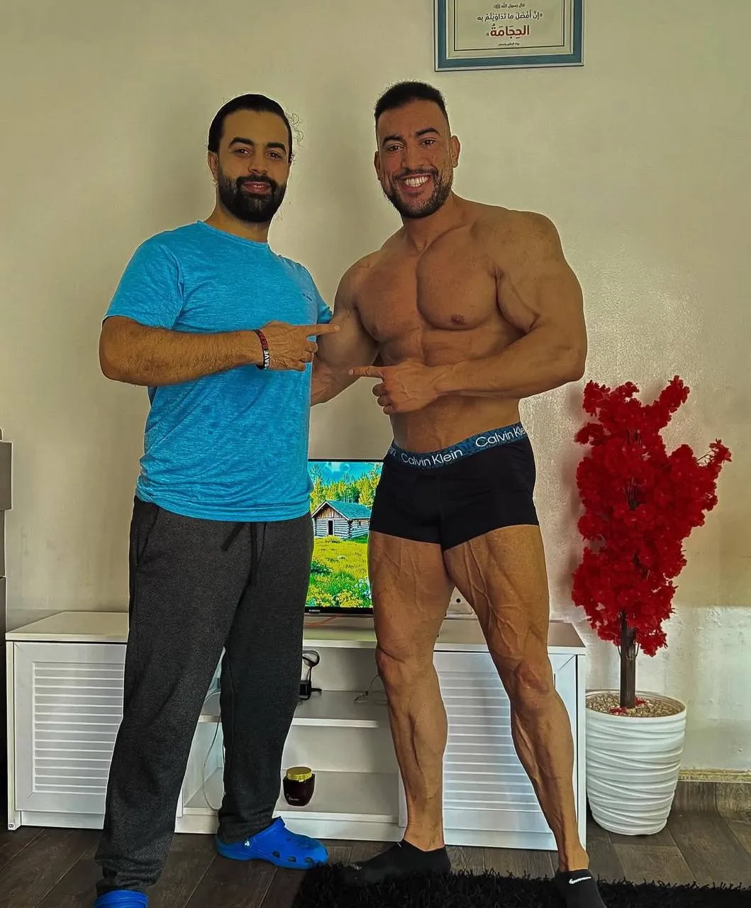 David Taggart with a happy client
