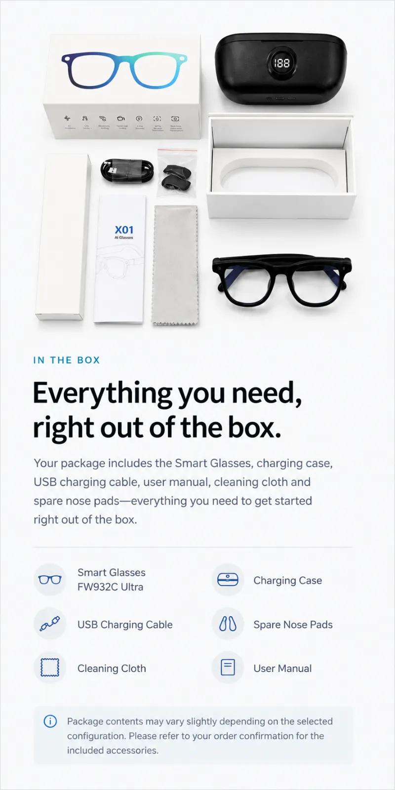 FW932C Ultra product packaging and contents