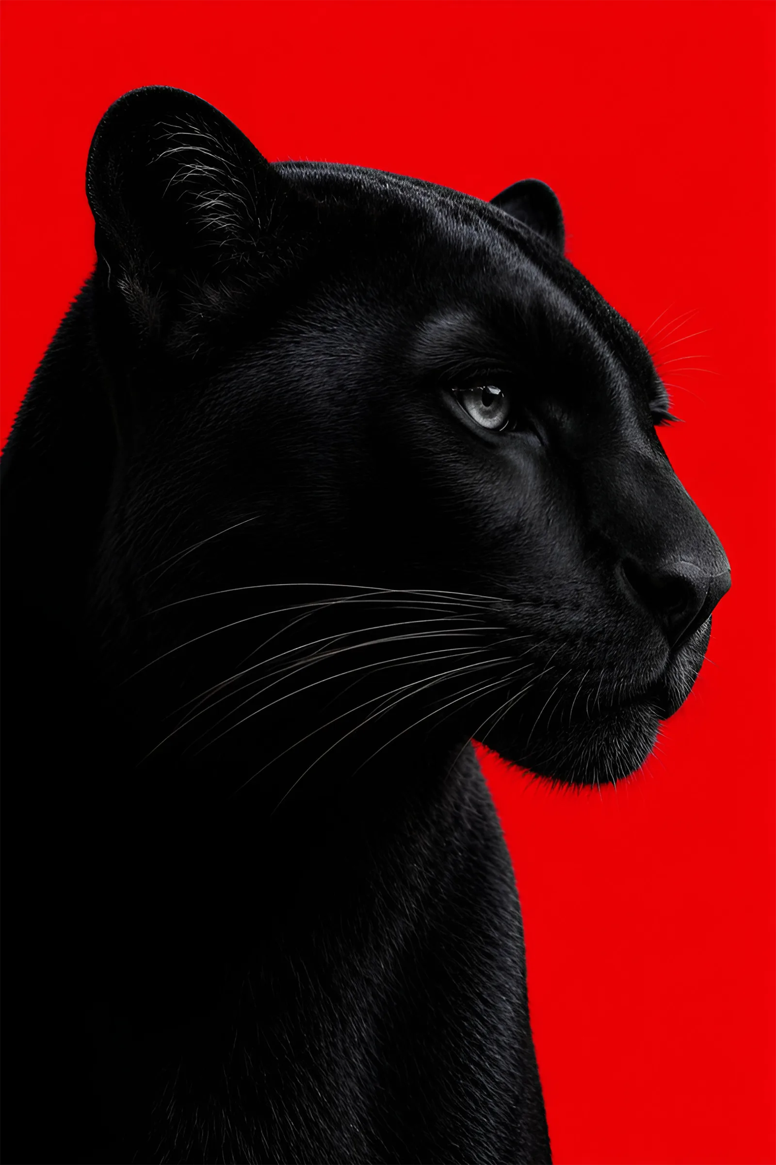 Panther On Red print