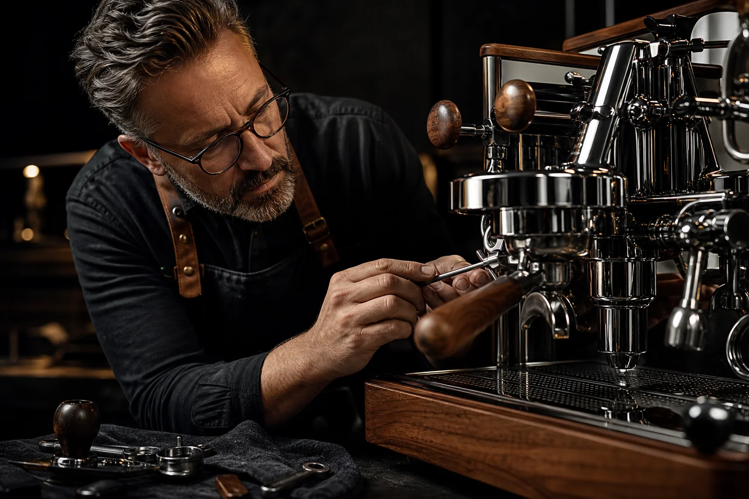 Coffee accessories on a counter