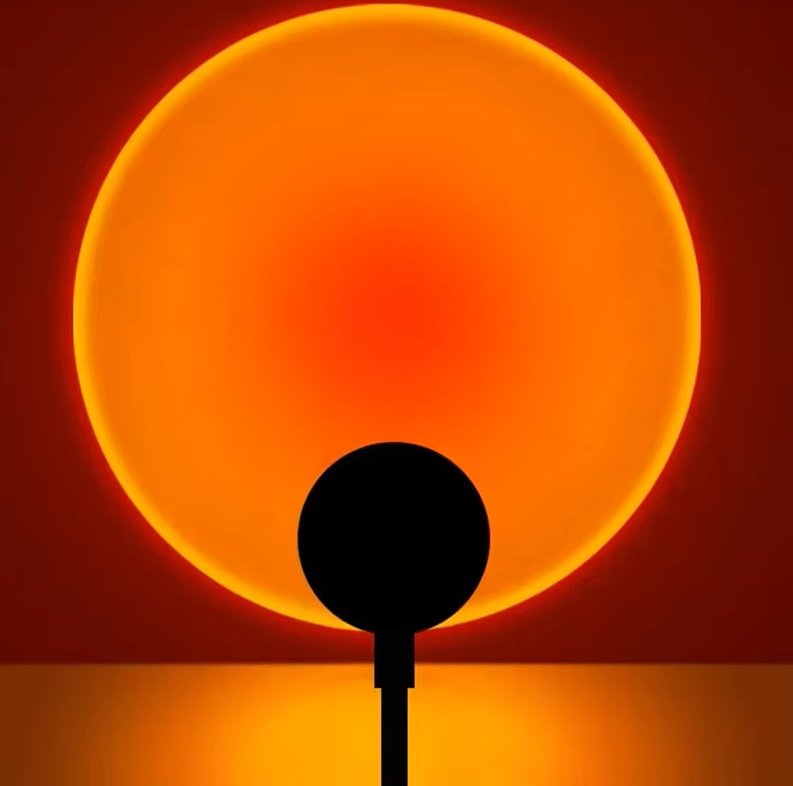 Table Lamp projection in a quiet bedroom