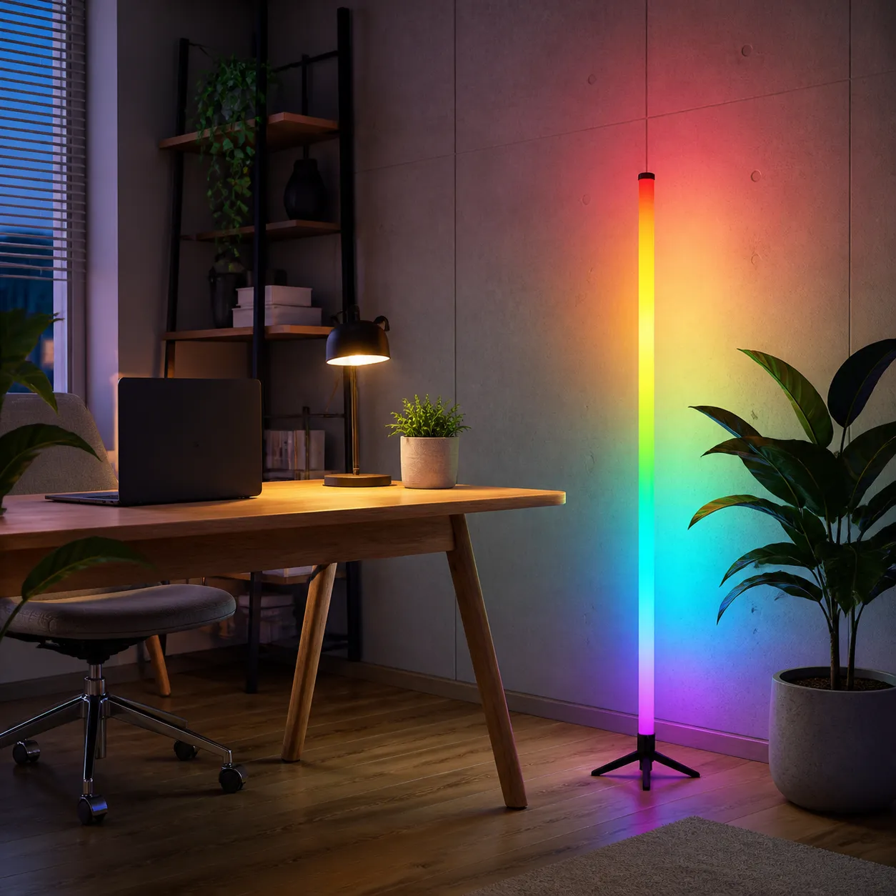 Standing Lights illuminating a living room