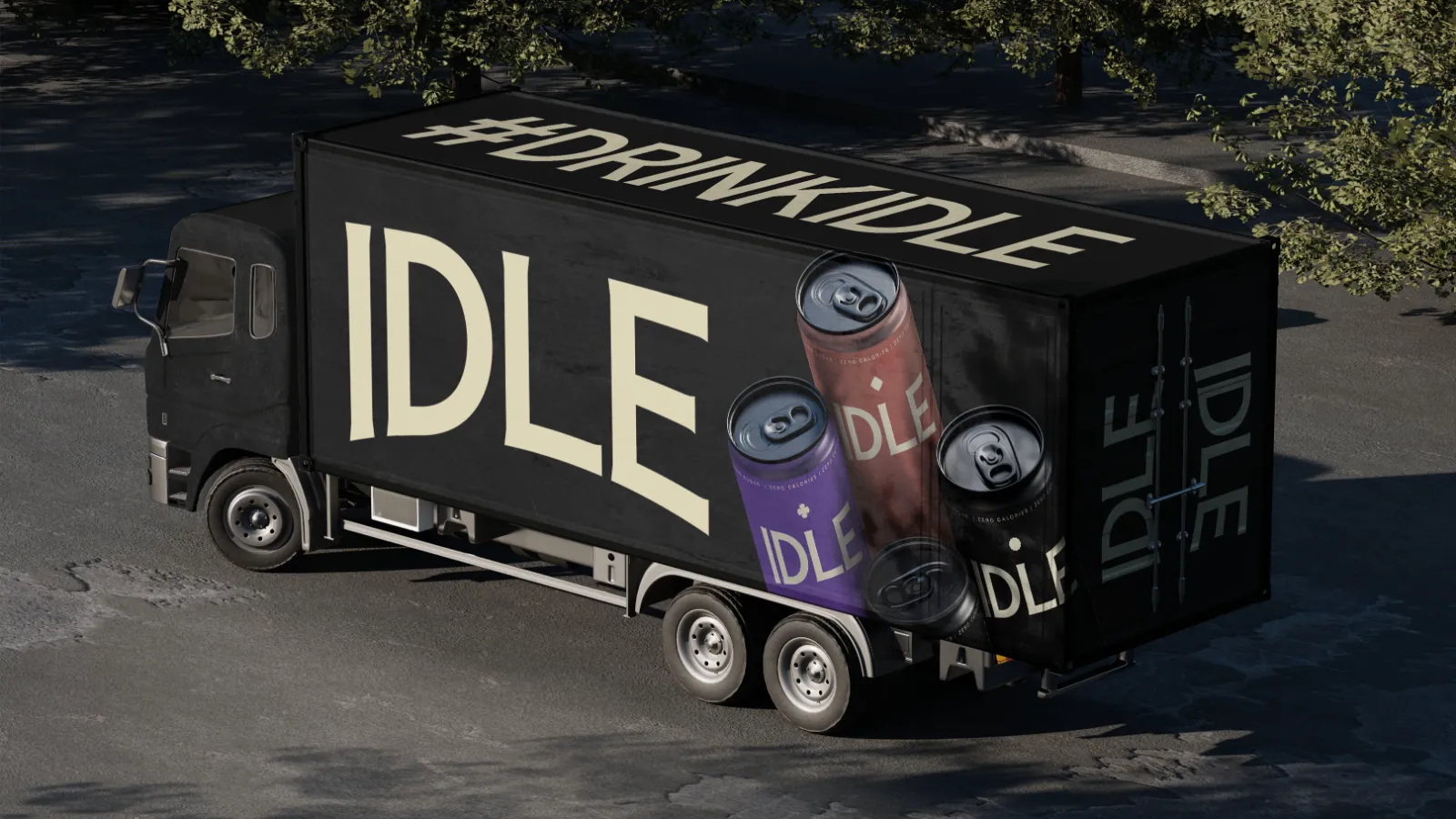 IDLE branded delivery truck