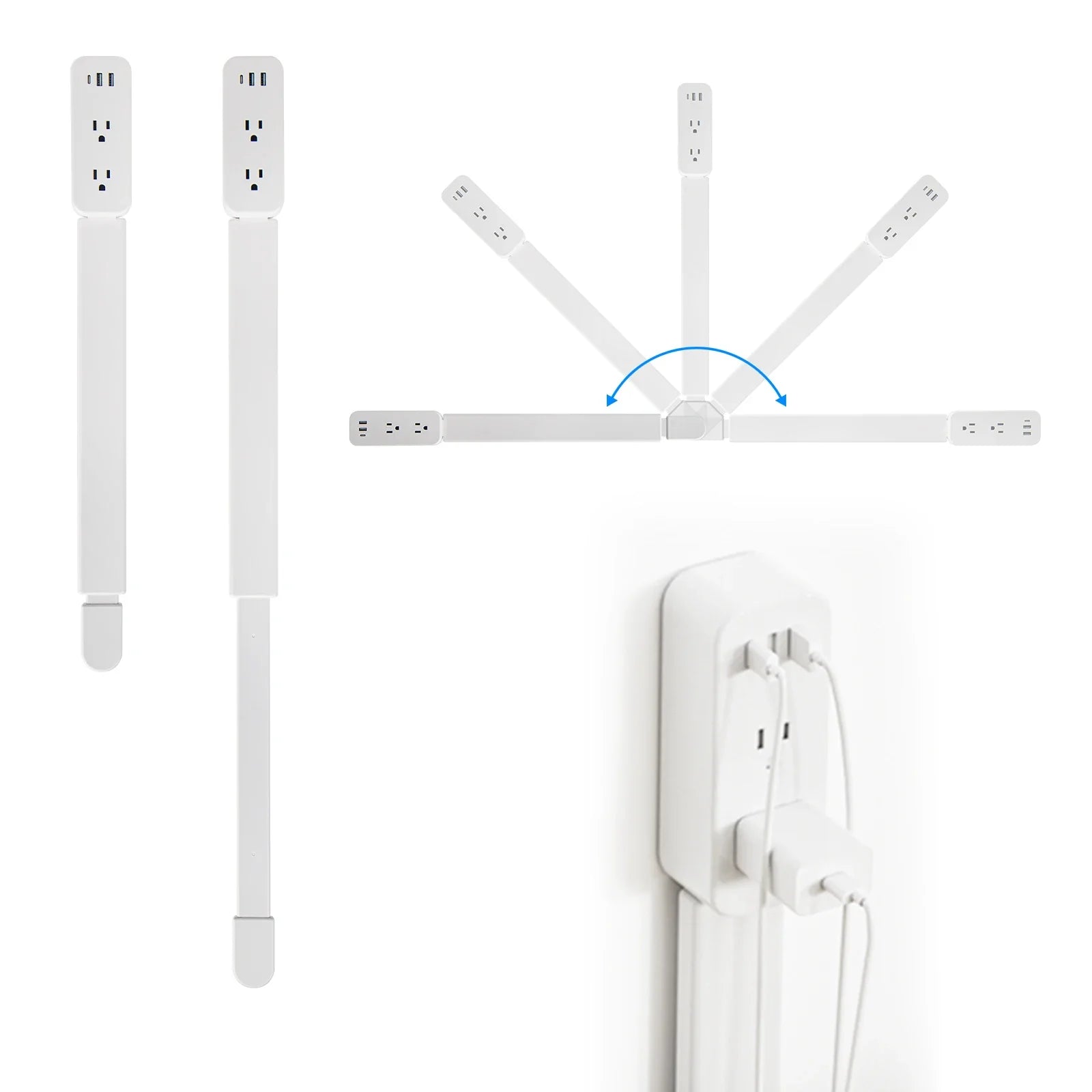 WallExtender adjustable telescopic electrical outlet