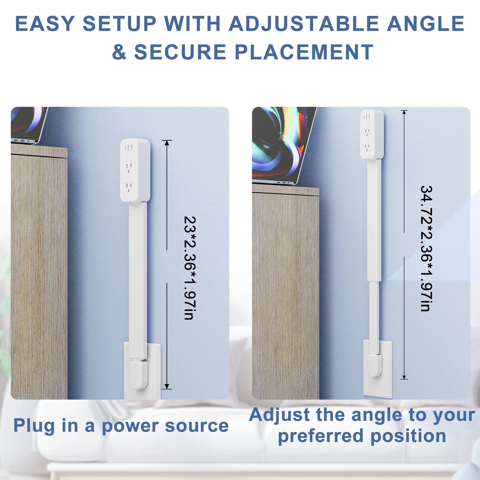 WallExtender rotating 180 degree outlet extender