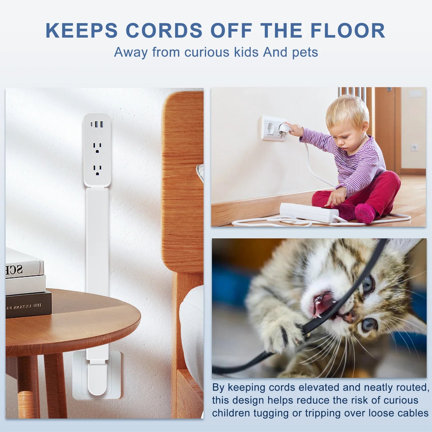 WallExtender adjustable outlet extender and charging station