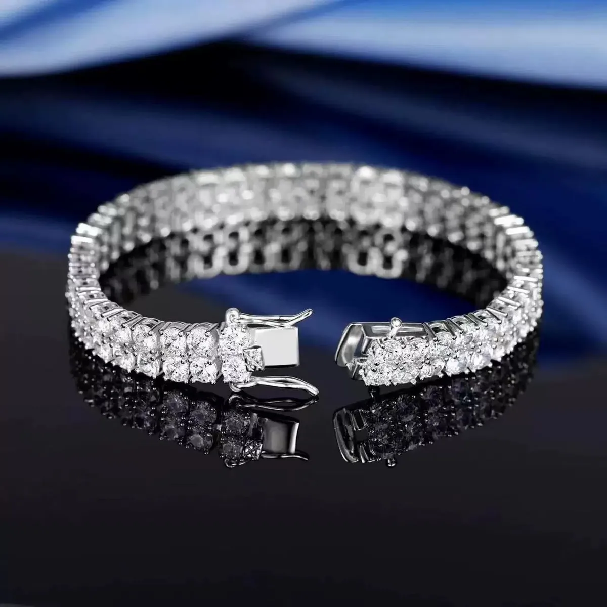 Double Row Tennis Bracelet — view 3