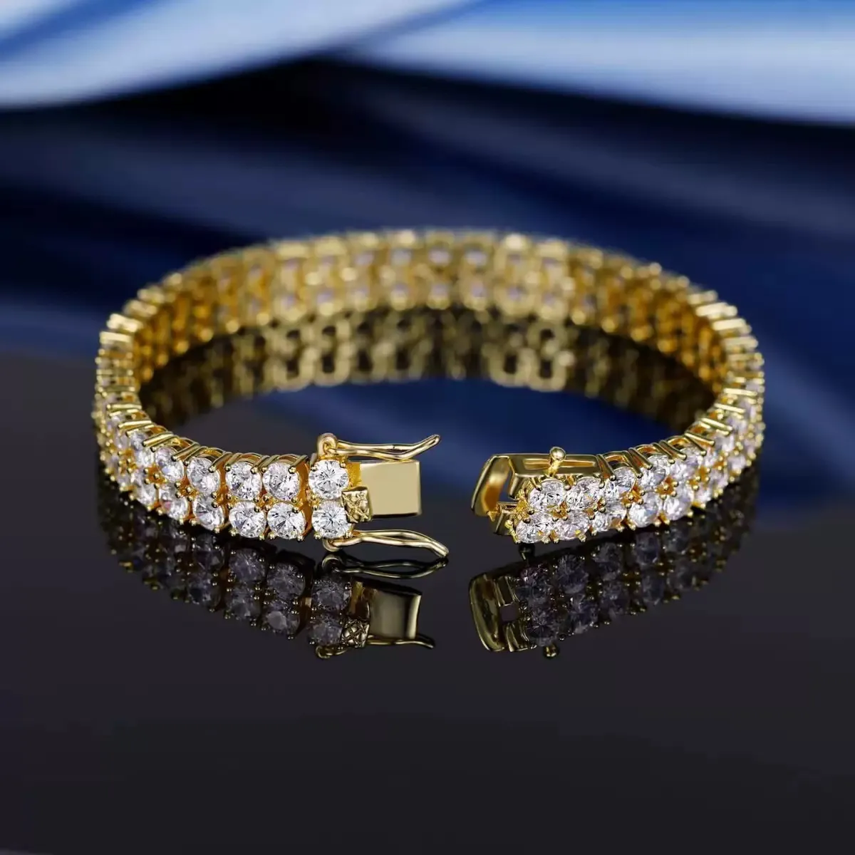 Double Row Tennis Bracelet — view 4